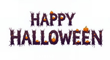 Happy Halloween text	
