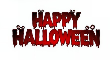 Happy Halloween text	
