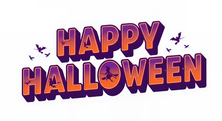 Happy Halloween text	
