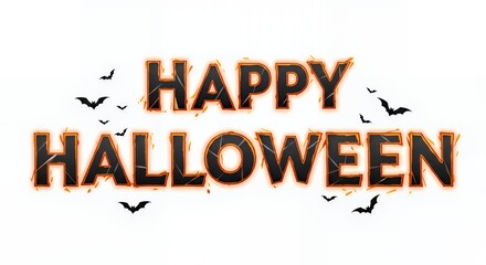 Happy Halloween text	
