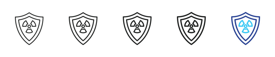 Protection energy icon set outline multistyle icon vector