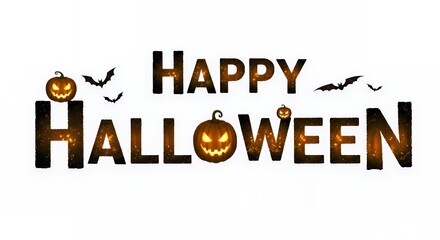 Happy Halloween text	
