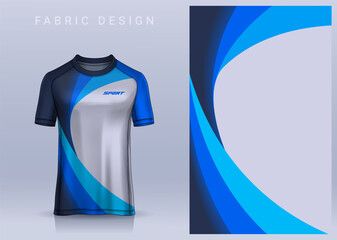 Fabric textile design for Sport t-shirt, Soccer jersey mockup for football club. uniform front view.	