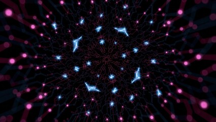 Abstract digital art of a network connection.