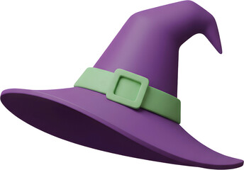 
귀여운 3D 할로윈 마녀모자 일러스트