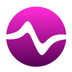 A dynamic, circular startup logo with a wavy line symbolizing rhythm, life, and the flow of energy. Ideal for startups and creative industries