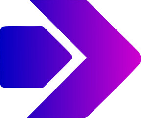 An innovative, abstract logo in the shape of a geometric arrow symbolizing change, progress, and forward movement. Ideal for tech startups and digital platforms