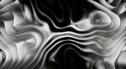 Liquid Metal Waves 8K Abstract Background