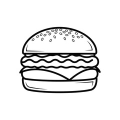 Vector illustration of hamburger