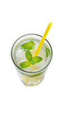 Fototapeta premium Refreshing Mojito Cocktail with Mint and Lime in a Glass