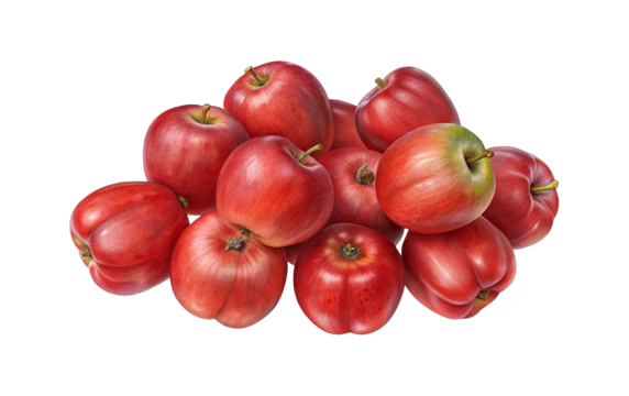 An artful arrangement of ripe red apples set against a black background