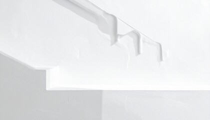 Abstract architectural detail, clean white lines and shadows, modern minimalist design