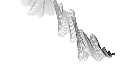 Abstract backdrop with grey wave gradient lines