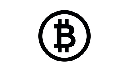 Obraz premium Bitcoin Cryptocurrency Symbol on White Background