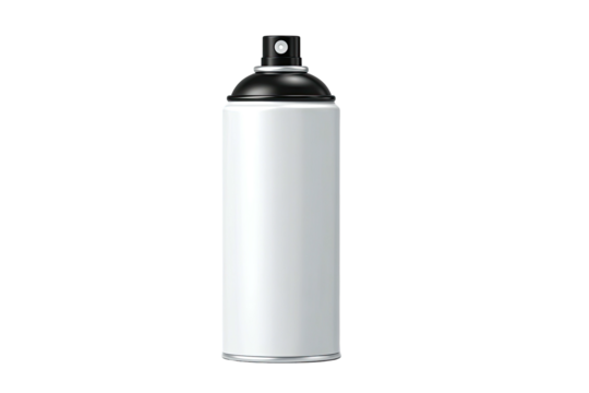Spray can, blank white label