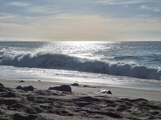 waves in the Atlantic Ocean in Fuerteventura, Canary Islands