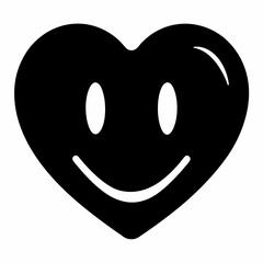 A Happy Heart Smiley Icon for Valentine's Day Celebrations and Joyful Messages