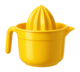 A compact plastic citrus juicer ideal for extracting fresh lemon juice in small kitchens.