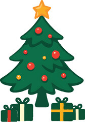 Elegant Christmas Tree Silhouette Vector – Festive Holiday Design for Prints and Graphics