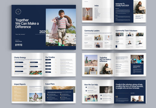 Charity Brochure Landscape Template