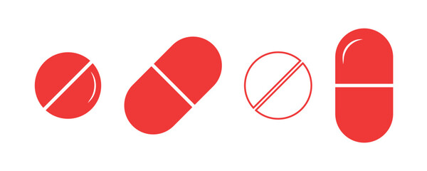 Pill capsule icon Pixel perfect vector graphics. Symbol, logo illustration.
