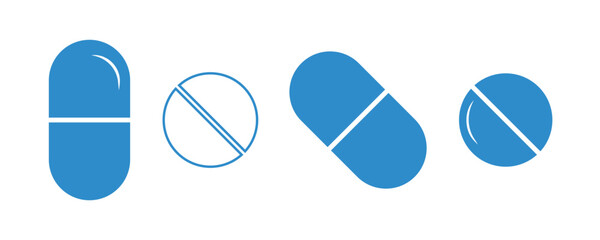 Iron capsule icon vector design pack. symbol logo.