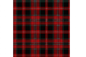 Tartan plaid seamless pattern fabric on transparent