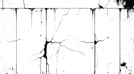 Cracks texture overlay. Vector background. 