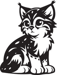 Black cat and dog cartoon illustration vector head tattoo mascot with cute wild pet animals face