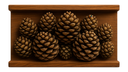 Pine cone panel adds a natural touch to your fireplace mantel decor.