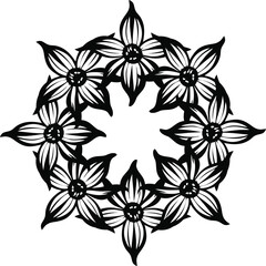 illustration of floral design elements