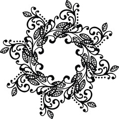 illustration of floral design elements