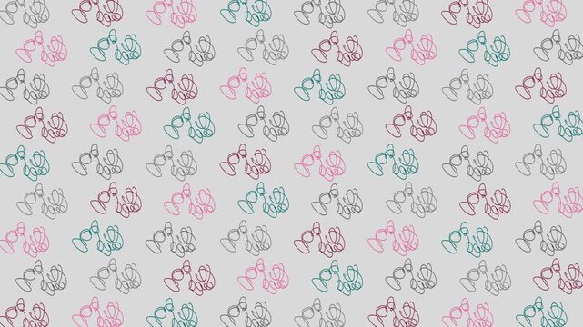 Abstract Line Art Seamless Pattern Doodle Scribbles with multicolored tones across a light gray background. Use this versatile digital texture for textiles wallpaper 