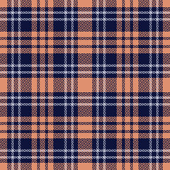 Checkered design for prints.Seamless blue,beige color check pattern.Repeating patern plaid.  Repeated tartan fabric.Vector scottish fabriс. Ekose texture. Madras flannel.Checker line.Stripe gingham.