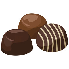  Striped dark and white chocolate bon bons candy sweets