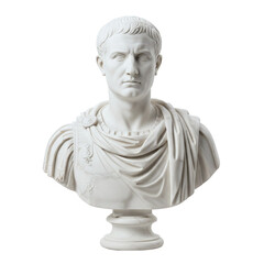 Classical marble bust of roman emperor augustus caesar