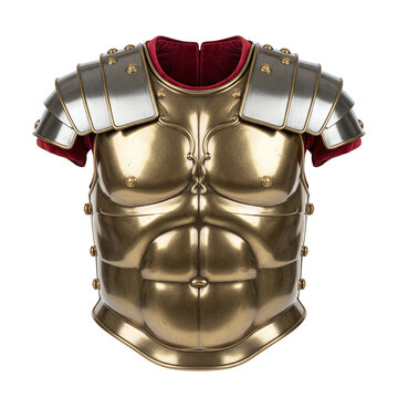 Roman gladiator muscle armor cuirass in brass and steel