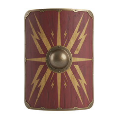 Ancient roman legionary shield with lightning bolts © PNG Lab