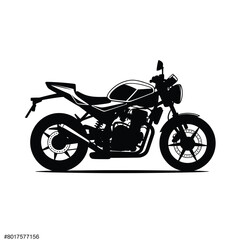 Obraz premium Classic motorcycle silhouette on white background