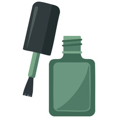 Bright nail polish cosmetic product isolated vector illustration on white background