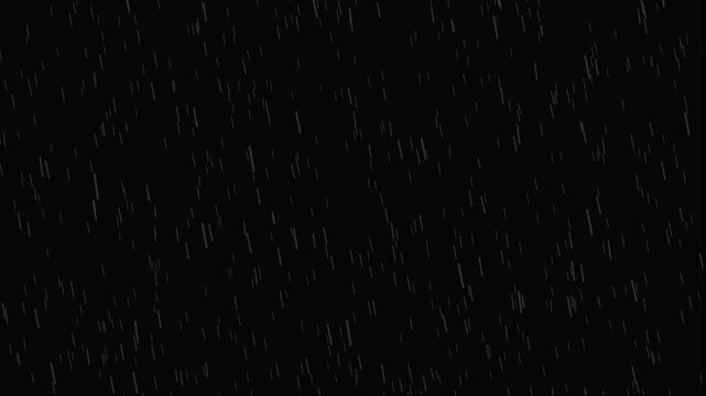 4k Loop Rain Drops Falling, rainfall Animation .heavy rain on a dark stormy summer day seamless loop Animation Background