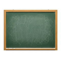 Fototapeta premium Classic chalkboard with wooden frame ready for education and learning isolated on transparent background