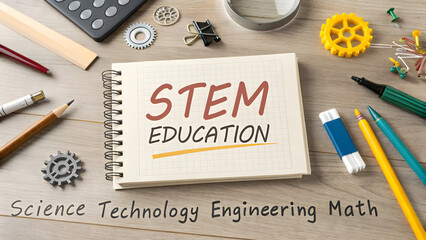 STEM education concept science technology engineering and math educational background