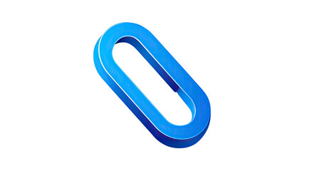 Obraz premium Blue 3D oval link icon