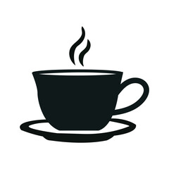 Simple cup of coffee silhouette 