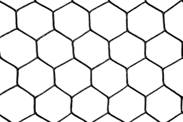 Close-up of a wire mesh with a honeycomb pattern