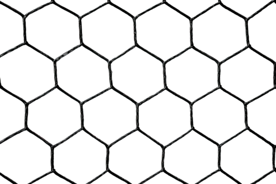 Close-up of a wire mesh with a honeycomb pattern - Powered by Adobe