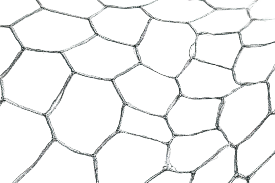 Abstract pattern of interconnected polygons.  Complex grid - Powered by Adobe