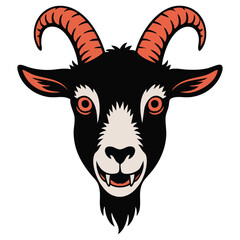 Chinese Zodiac goat animal doodle vector illustration isolated