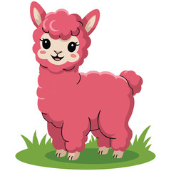 Fototapeta premium domestic sheep animal farm doodle isolated vector illustration on white background